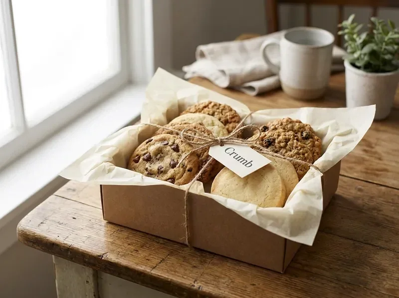 Curated cookie gift box with artisan presentation