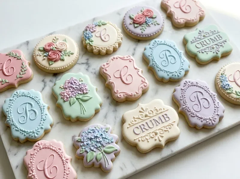 Custom decorated cookies with royal icing designs